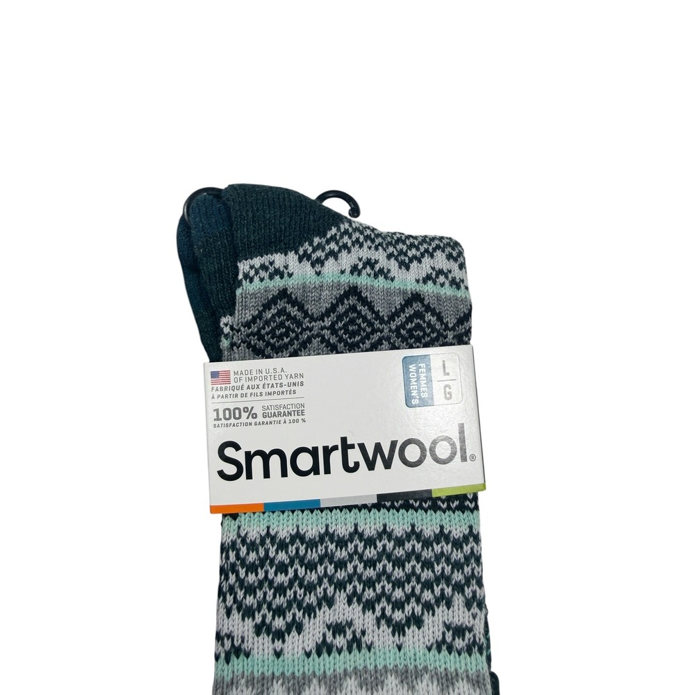 LOT2 Smartwool Womens Dazzling Wonderland Crew Socks 2 Pair Large Wool Blend NEW - Picture 8 of 11